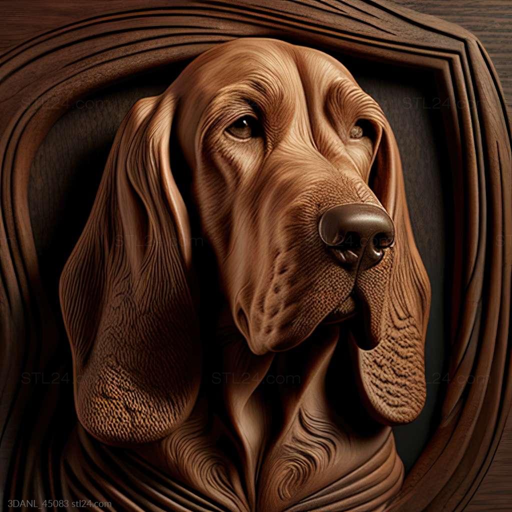 Animals - Бладхаунд собака, 3DANL_45083 | 3D модель для ЧПУ станка